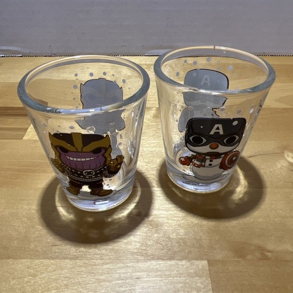 Funko Other - Funko Pop Marvel Thanos & Captain America Holidays Shot Glass Set